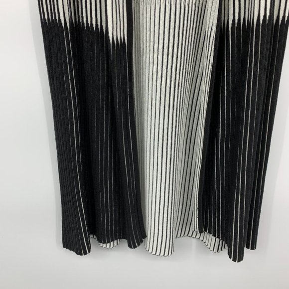 Chicos Vest Penney Black White Ribbed Open Front Sleeveless - Picture 6 of 10